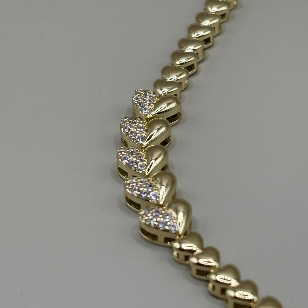 Golden Heartbeat Bracelet