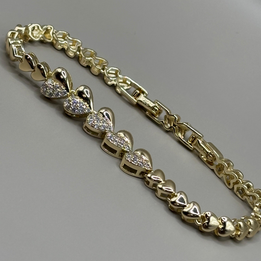 Golden Heartbeat Bracelet