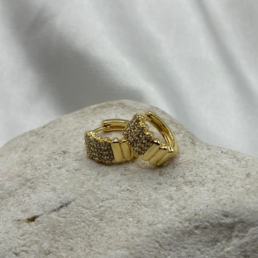 Aretes grapa con piedras